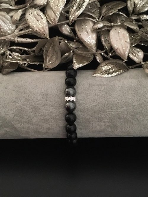 Armband met Onyx &amp; Hematiet