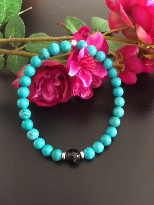 Armband met Turquoise &amp; Onyx