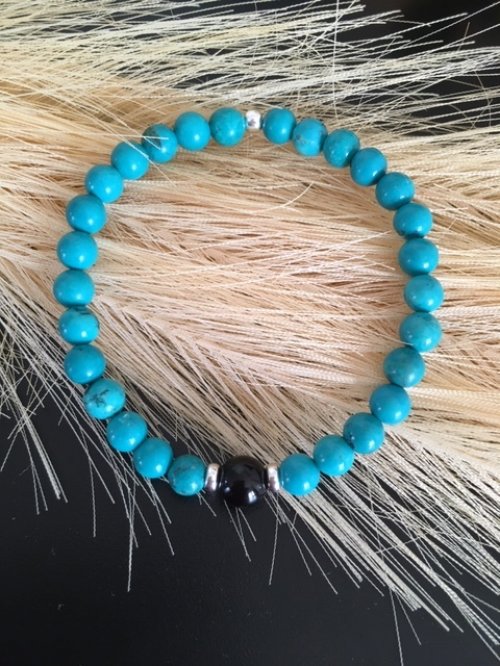 Armband met Turquoise &amp; Onyx