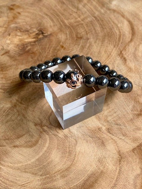 Armband unisex met Hematiet 8mm