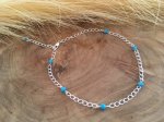 LIETO Zilveren 925 enkelketting met Turquoise