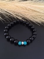 Armband met Onyx &amp; Turquoise