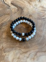 Koppel armbanden set met Onyx &amp; Howliet