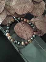 Armband met Luipaard Jaspis &amp; Hematiet