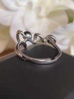 Ring LOVE met Onyx 4mm zilver 925