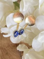 Lapis Lazuli oorbellen goud verguld 24 K